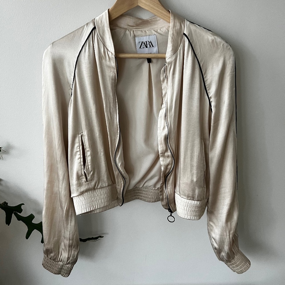 Silk-like Bomber Jacket